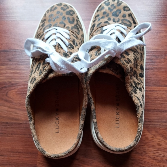 NWT Lucky Brand Slip On Leopard Mule Sneakers - Picture 3 of 8